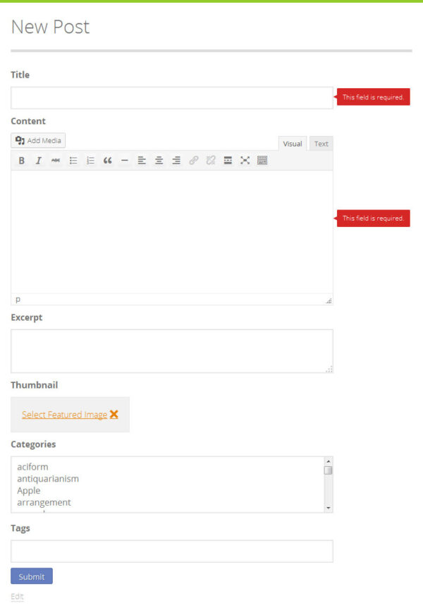 Frontend Publishing Pro - Plugin de envio de postagem do WordPress - Image 3