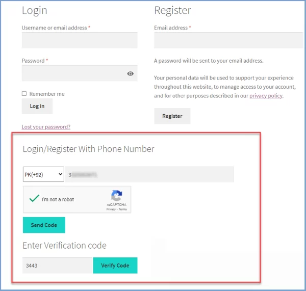 Registro e login com número de celular - Plugin WooCommerce - Image 2