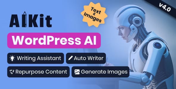 AIKit – Escritor automático de IA para WordPress, chatbot, assistente de escrita e reutilizador de conteúdo / OpenAI GPT